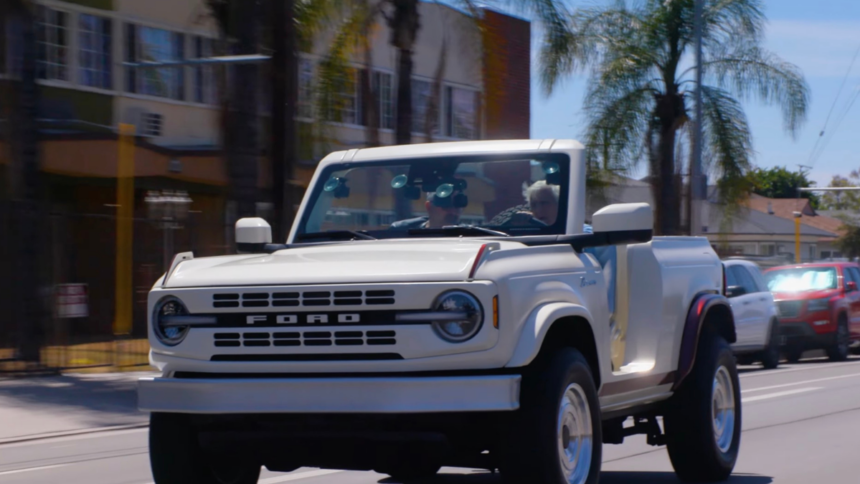 jay leno drives the ford bronco concept that safety rules wont let us have 6a445f988f6f2
