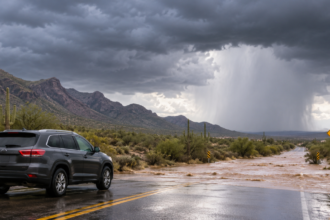 monsoon flash flooding slams arizona i 10 and i 8 drivers warned as storms surge through midweek 6a5566f556483
