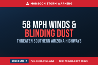 monsoon storm warning 58 mph winds and dangerous dust storms threaten arizona highways 6a53dd376e972
