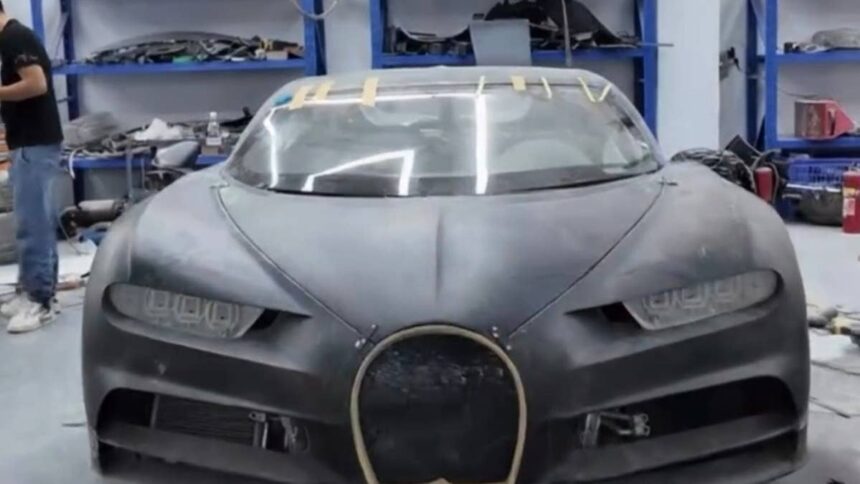 someone hacked up a perfectly fine audi r8 to build a bugatti chiron replica 6a5cc32f2d900